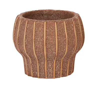 Pintuck Striped Ceramic Pot